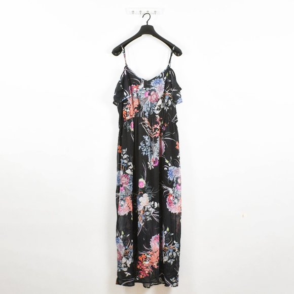 City Chic Women's Cold Shoulder Floral Maxi Dress - Picture 3 of 7